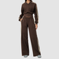 Wholesale Women's Hooded Sweatshirt and Long Sweatpants Set