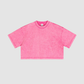 Wholesale Cropped Drop-Shoulder Tee – Cotton Sorona Blend Streetwear Top