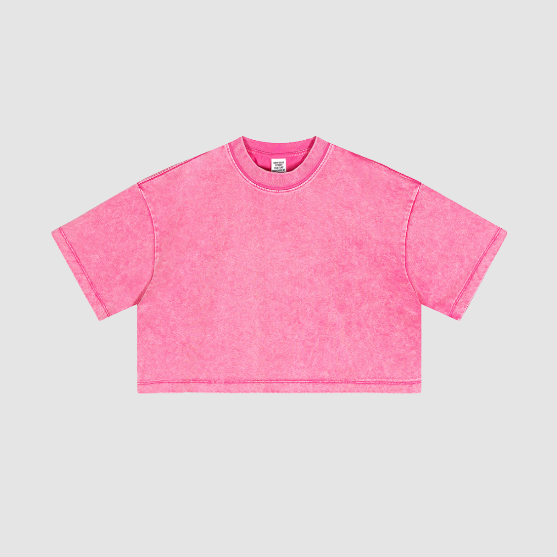 Wholesale Cropped Drop-Shoulder Tee – Cotton Sorona Blend Streetwear Top