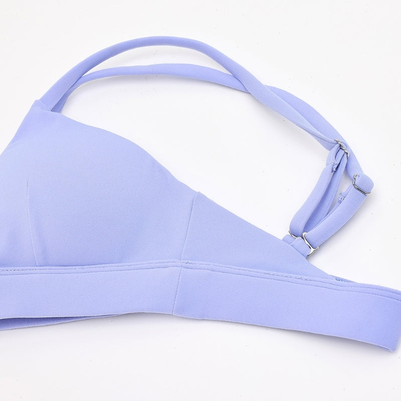 Strap sports bra+high-waisted leggings 2-piece set