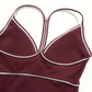 Wholesale Women's Brushed Yoga Set: Halter V-Neck Bra & Shorts – Colorblock Quick-Dry