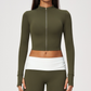 Wholesale Women’s Cropped Stand-Collar Pilates Jacket