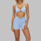 Removable breast sports bra+Sport shorts 2-piece set