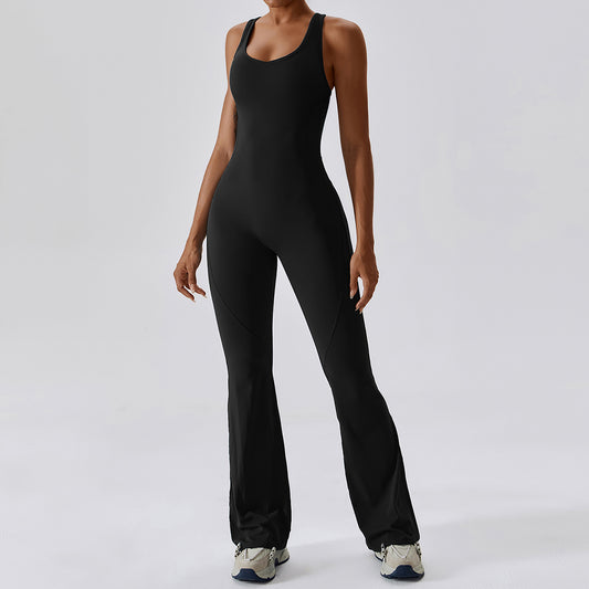 Wholesale Solid flared trousers cutout back | Wonderxfans bulk activewear