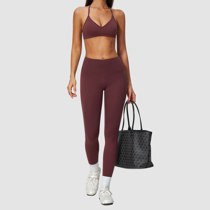 Wholesale Women's Nylon Spandex Yoga Set – Halter Bra & Leggings