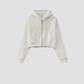 Wholesale Women’s Fleece-Lined Zip Hoodie – Cropped Relaxed Winter Jacket