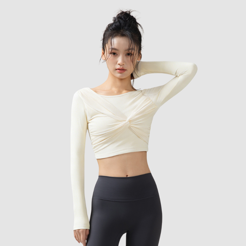 Wholesale Slim Fit Long Sleeve Yoga Top
