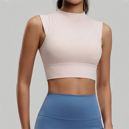 Wholesale sleeveless high neck sports vest