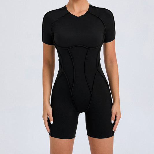 Leggings sin respaldo de manga corta Bodysuit