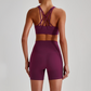 Wholesale Women's Quick-Dry Naked Feel Vest+Fitted Biker Shorts Yoga Set