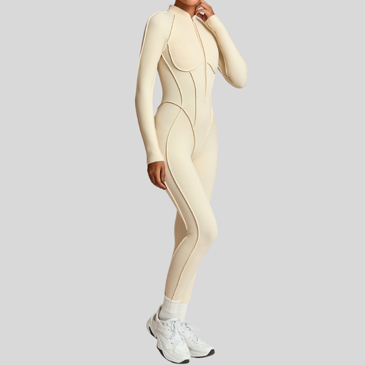 Wholesale Stand-up collar zipper jumpuit | Wonderxfans bulk activewear