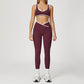 Ultra-Soft Contrasting Color Sports Bra + High Waist leggings 2-piece Set