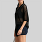 Wholesale Women's Mesh Oversized Yoga Cover-Up T-Shirt