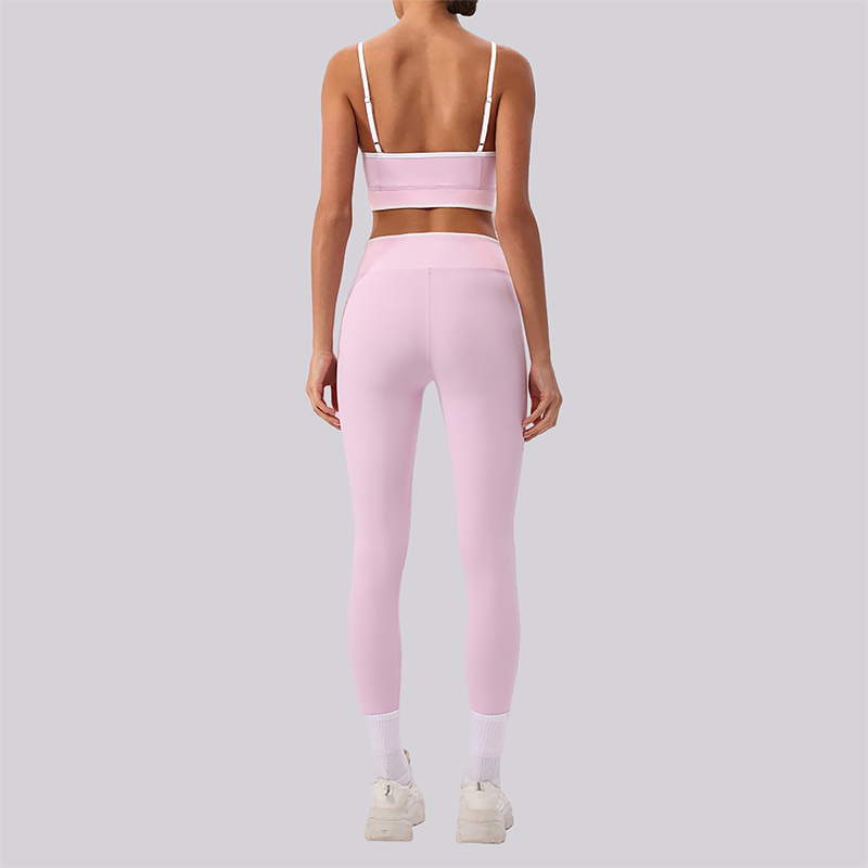 Wholesale Women's Spaghetti Strap Sports Bra & Leggings Set – Naked-Feel Yoga 2-Piece Gym Set