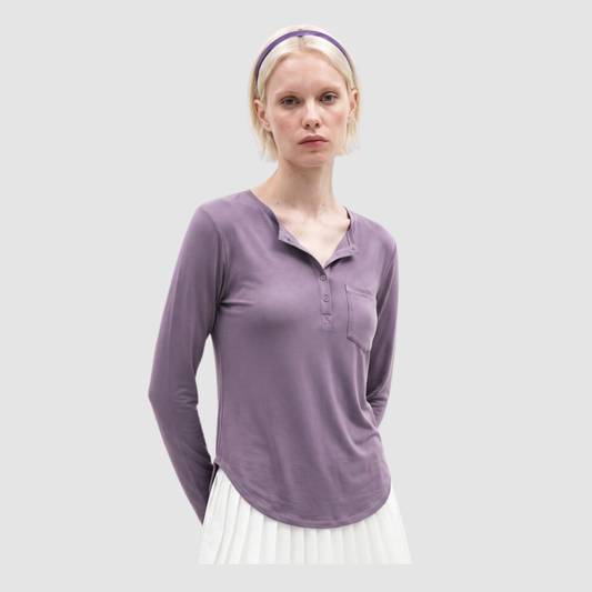 Wholesale Men’s Henley Long-Sleeve Outdoor Breathable  T-Shirt