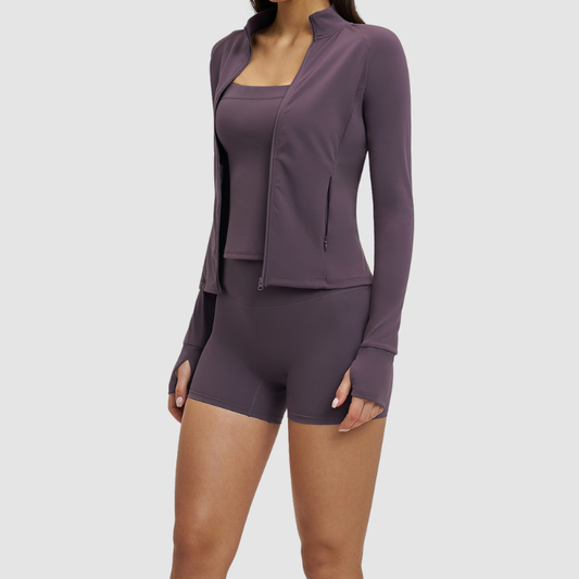 Wholesale Women's front-zip cardigan long-sleeved jacket | Wonderxfans bulk activewear