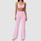 Wholesale Women's Sports Bra & Flare Pants Set – Seamless Yoga Activewear