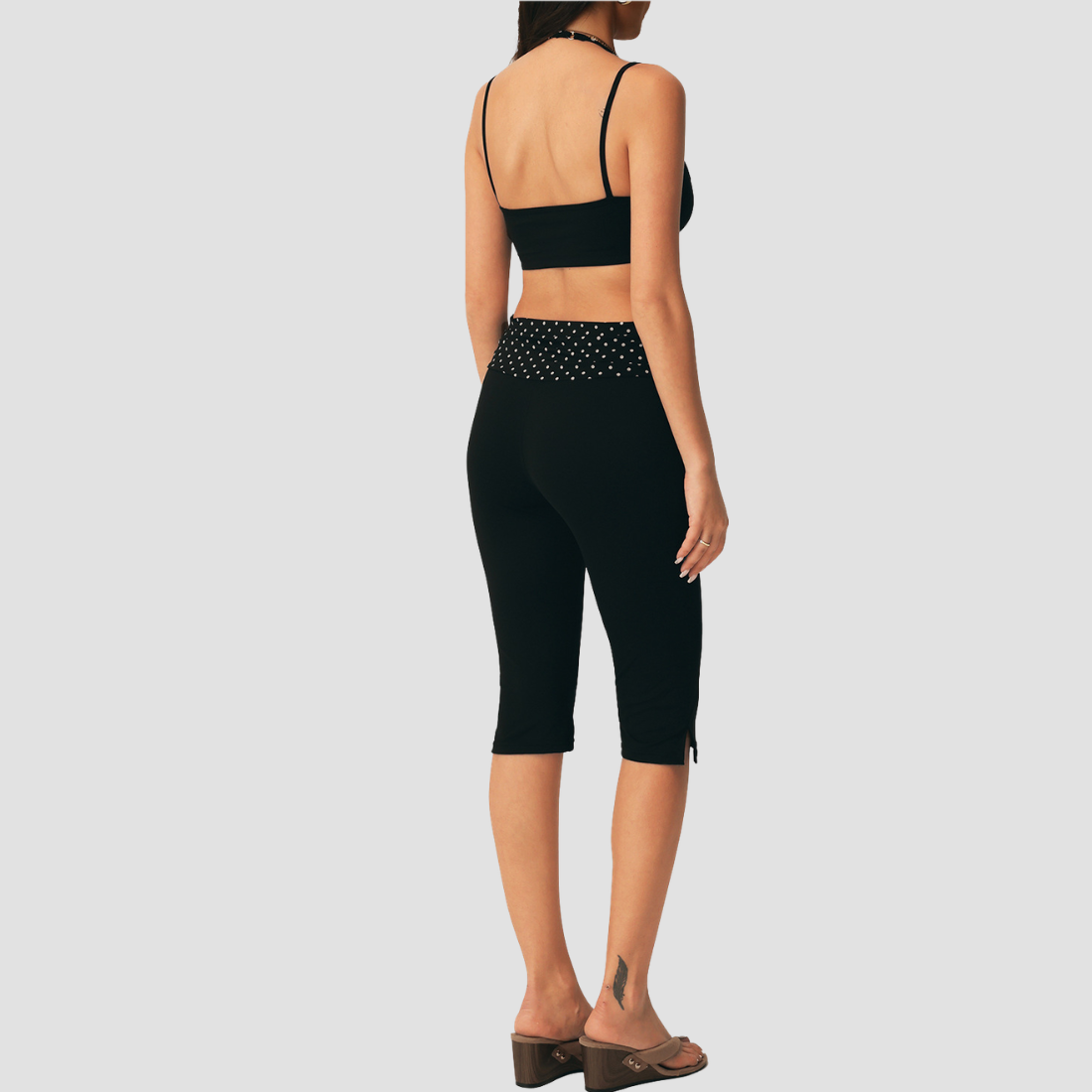 Wholesale Women's Polka Dot Yoga Set – Bra + Fitted Bottoms