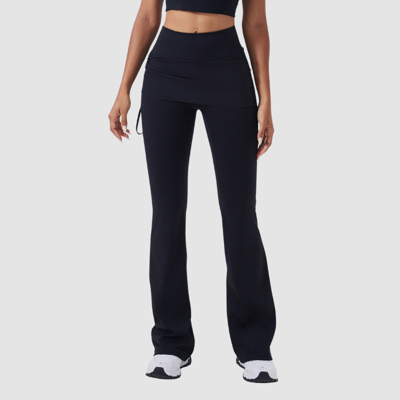 wholesale Flared pants with side pleats