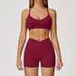 Thin Straps Bra + Butt-Lifting Shorts 2-Piece Set