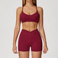 Thin Straps Bra + Butt-Lifting Shorts 2-Piece Set