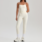 Women's Activewear Padded Sleeveless Top & Straight-Leg Pants Yoga Set