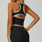 Wholesale Women's Color-Block Open-Back Sports Vest – Seamless Cutout Activewear