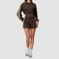 Wholesale Women's Zip Up Hoodie and Short Sweatpants Set