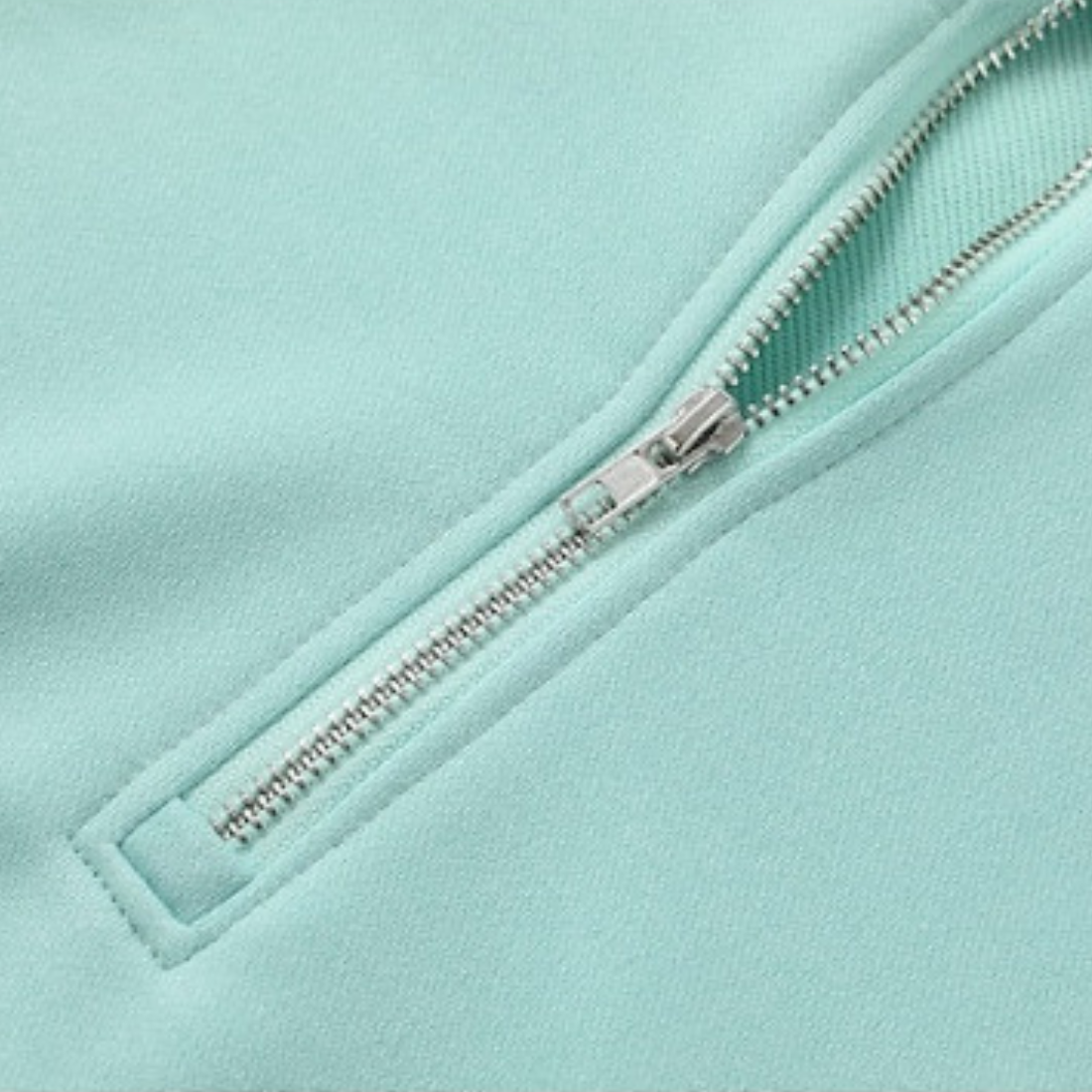 Wholesale Unisex Half-Zip Stand Collar Long Sleeve Sweatshirt