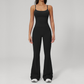 Wholesale Seam-Detail Racerback Tank Top & High-Waist Flare Leggings Set – Brushed Yoga 2-Piece