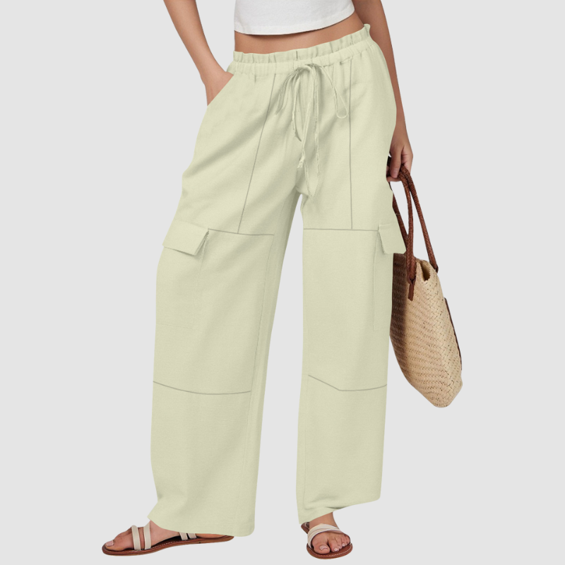 Wholesale Loose Drawstring Cargo Wide-Leg Pants