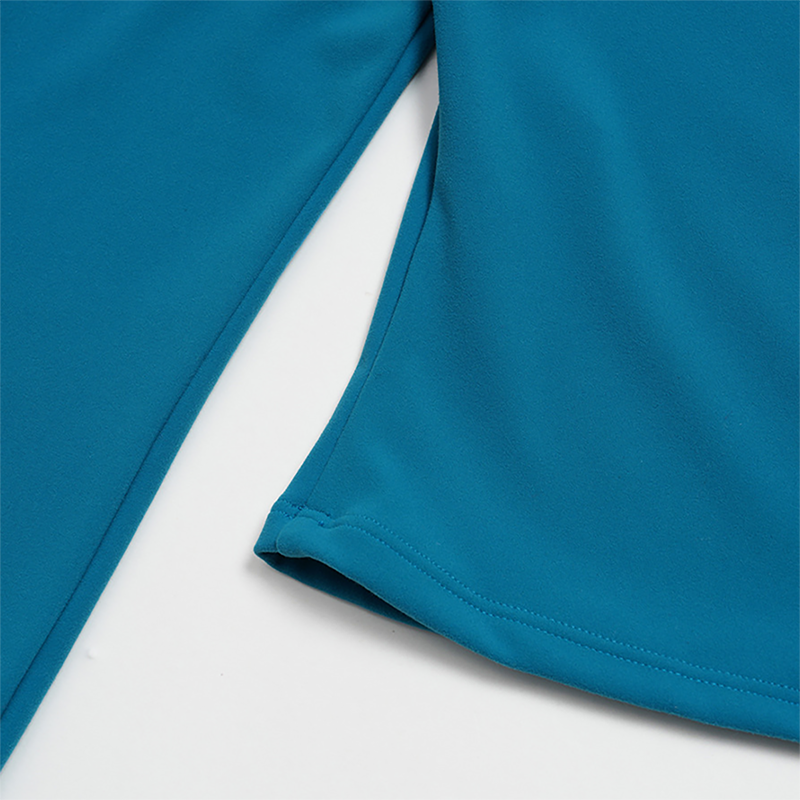 Wholesale Seam-Detail Long-Sleeve Crop Top & High-Waist Biker Shorts Set – Brushed Yoga 2-Piece