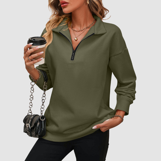 Wholesale Women's Half-Zip Long-Sleeved Sportswear | Wonderxfans bulk activewear