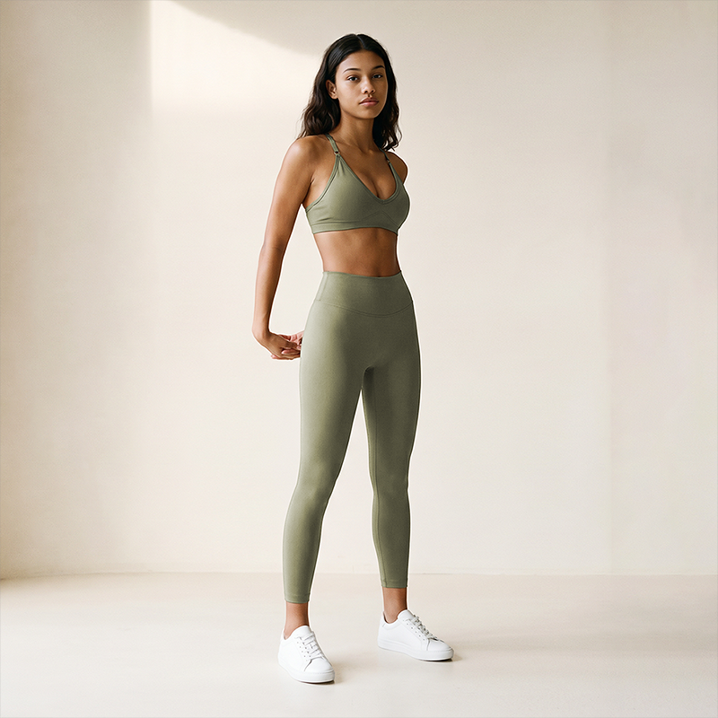 Wholesale Tummy Control High-Waist Sports Bra & Leggings  Yoga Set