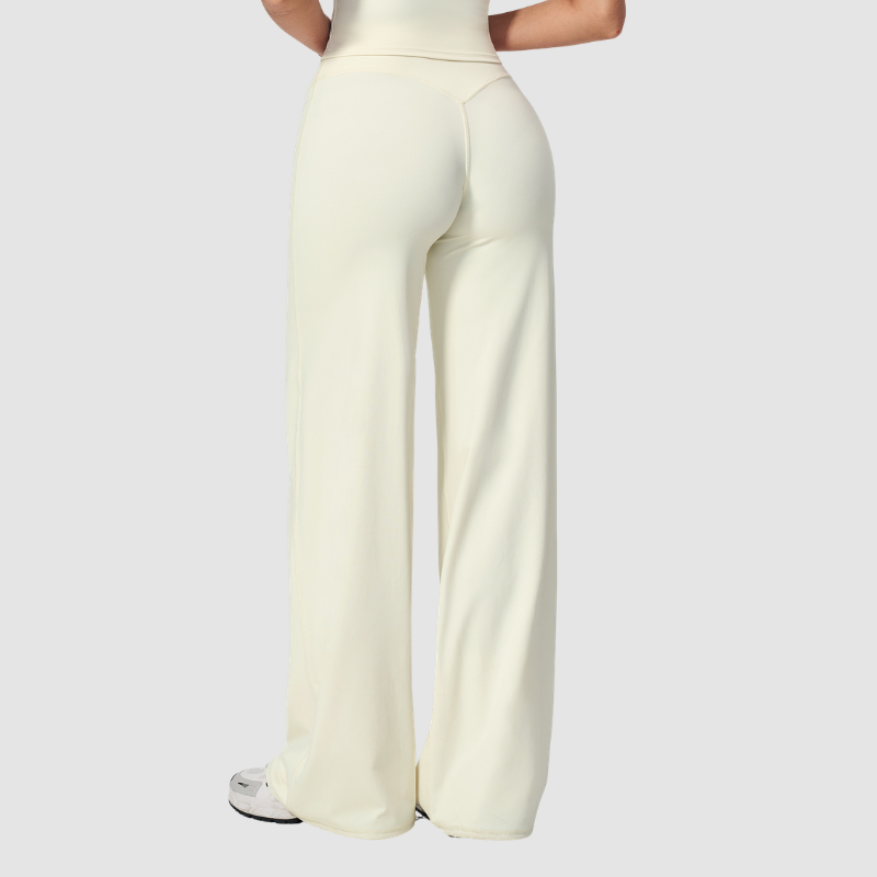 High-waisted wide-leg sweatpants