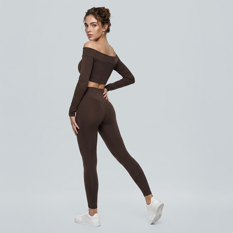 High-Elastic Quick-Dry Bare-Skin Long Sleeve Cover-Up + Bra + Leggings 3-piece set