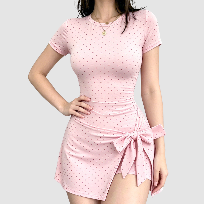 Wholesale Women's Plaid Faux Two-Piece Yoga Mini Dress with Built-in Bra