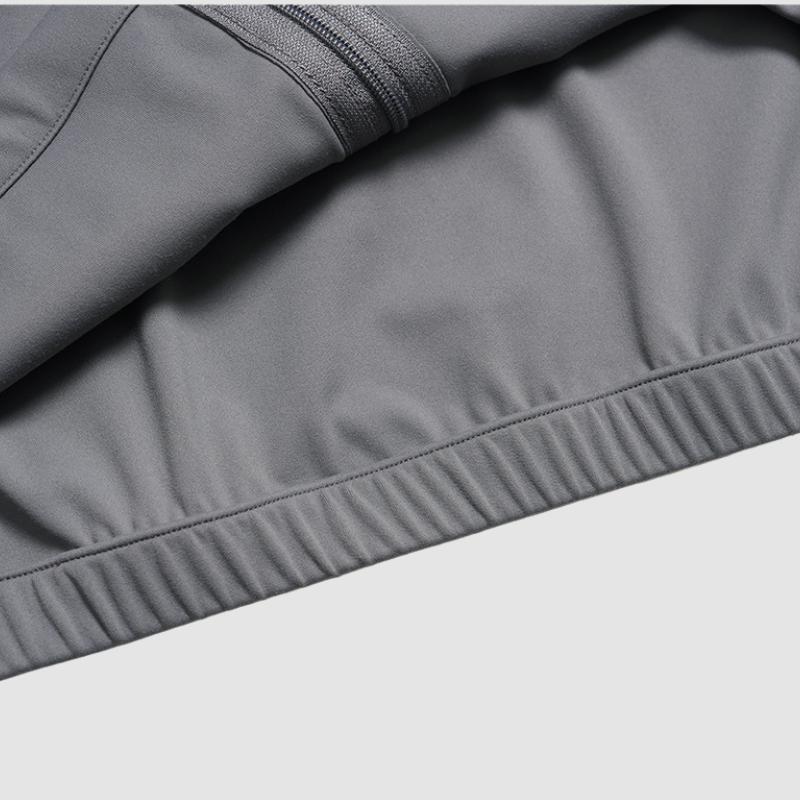 Wholesale Men's Mock Neck Long Sleeve Athletic Jacket – Moisture-Wicking Gym Fitness Training Outerwear