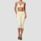 Wholesale Women's Colorblock Yoga Set: Sports Bra & Capri Pants – Tummy Control Butt Lift