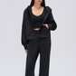 Wholesale Zip Up Hoodie Women's Cropped Hooded Sports Jacket