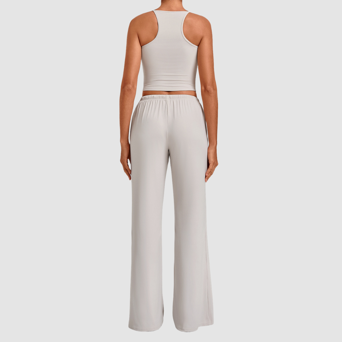 Wholesale Women’s Backless Cami & Straight-Leg Pants Yoga Set
