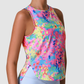 Wholesale Women's Floral Print Ice Silk Athletic Tank Top – Moisture-Wicking Gym Running Fitness Vest