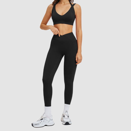 Wholesale strappy halter bra and tight | Wonderxfans bulk activewear