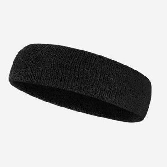 Elastic sweat-absorbent terry sports headband