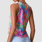 Wholesale Women's Floral Print Ice Silk Athletic Tank Top – Moisture-Wicking Gym Running Fitness Vest