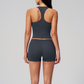 Wholesale Women's I-shape Back Tank Top & Booty-Lift Shorts Set – Seam-Detail Naked-Feel Yoga 2-Piece Set