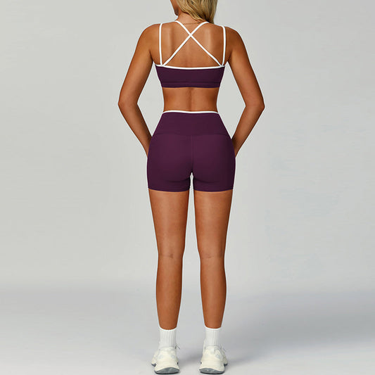 Wholesale Contrasting Color Sports Bra + | Wonderxfans bulk activewear