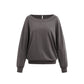 Slanted shoulder top with long sleeve T-shirt