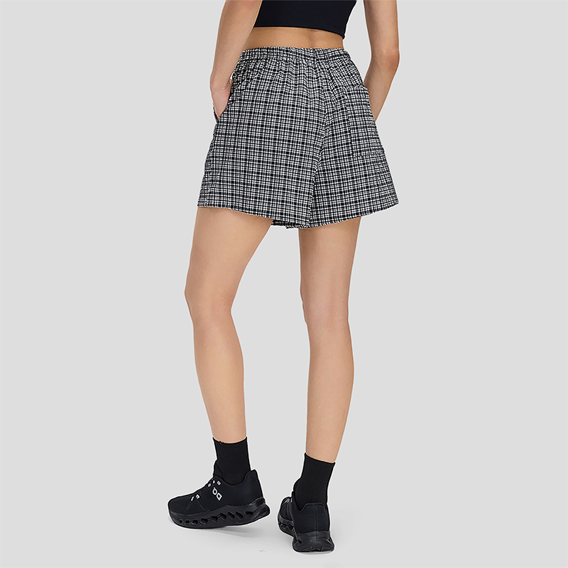 Wholesale plaid quick-drying running training shorts