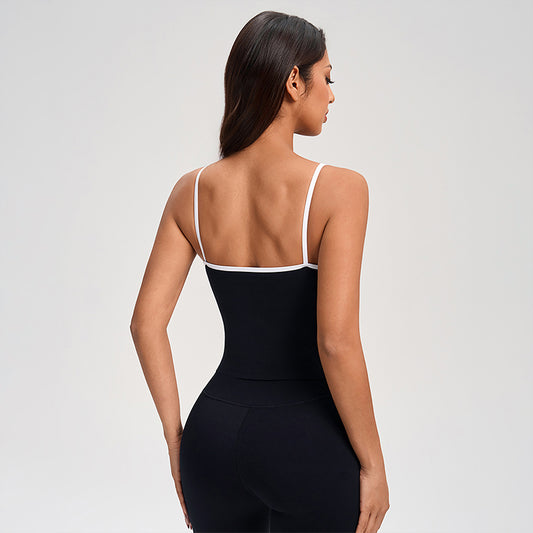 Wholesale contrasting color open-back tank tops | Wonderxfans bulk activewear